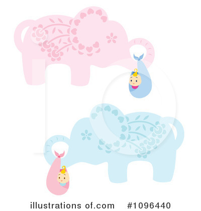Royalty-Free (RF) Elephant Clipart Illustration by Cherie Reve - Stock Sample #1096440
