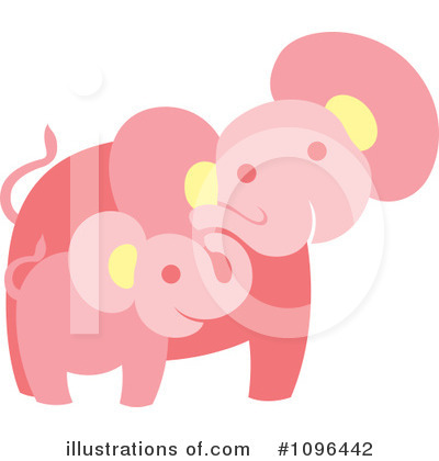 Royalty-Free (RF) Elephant Clipart Illustration by Cherie Reve - Stock Sample #1096442