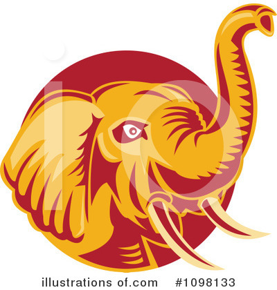 Royalty-Free (RF) Elephant Clipart Illustration by patrimonio - Stock Sample #1098133