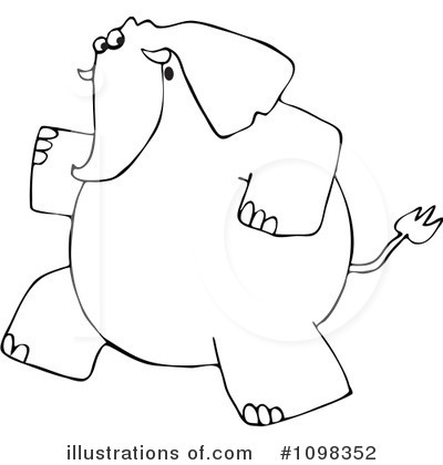 Royalty-Free (RF) Elephant Clipart Illustration by djart - Stock Sample #1098352