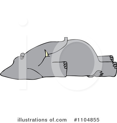 Royalty-Free (RF) Elephant Clipart Illustration by djart - Stock Sample #1104855