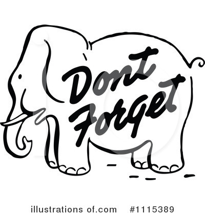Royalty-Free (RF) Elephant Clipart Illustration by Prawny Vintage - Stock Sample #1115389