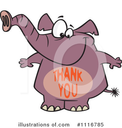 Royalty-Free (RF) Elephant Clipart Illustration by toonaday - Stock Sample #1116785