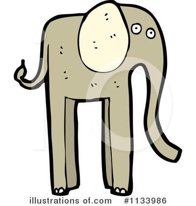 Royalty-Free (RF) Elephant Clipart Illustration by lineartestpilot - Stock Sample #1133986