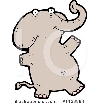 Royalty-Free (RF) Elephant Clipart Illustration by lineartestpilot - Stock Sample #1133994