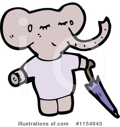 Royalty-Free (RF) Elephant Clipart Illustration by lineartestpilot - Stock Sample #1154043