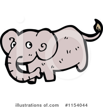 Royalty-Free (RF) Elephant Clipart Illustration by lineartestpilot - Stock Sample #1154044