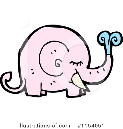 Royalty-Free (RF) Elephant Clipart Illustration by lineartestpilot - Stock Sample #1154051