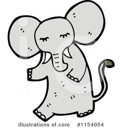 Royalty-Free (RF) Elephant Clipart Illustration by lineartestpilot - Stock Sample #1154054