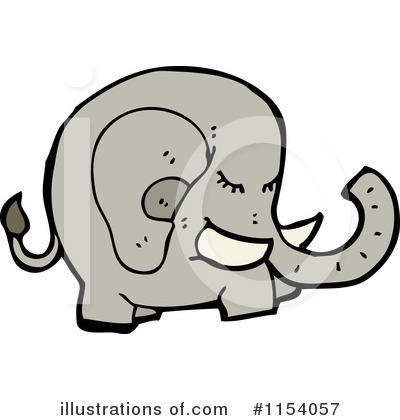 Royalty-Free (RF) Elephant Clipart Illustration by lineartestpilot - Stock Sample #1154057