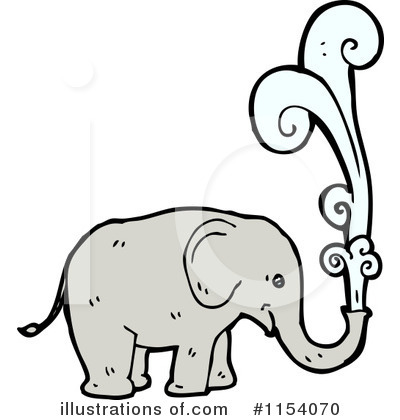 Royalty-Free (RF) Elephant Clipart Illustration by lineartestpilot - Stock Sample #1154070