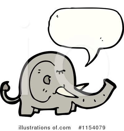 Royalty-Free (RF) Elephant Clipart Illustration by lineartestpilot - Stock Sample #1154079