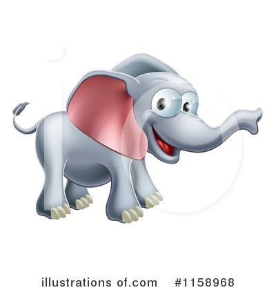 Royalty-Free (RF) Elephant Clipart Illustration by AtStockIllustration - Stock Sample #1158968