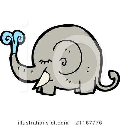 Royalty-Free (RF) Elephant Clipart Illustration by lineartestpilot - Stock Sample #1167776