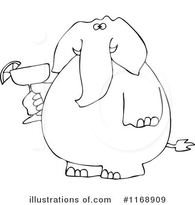 Royalty-Free (RF) Elephant Clipart Illustration by djart - Stock Sample #1168909