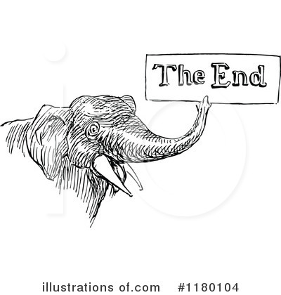 Royalty-Free (RF) Elephant Clipart Illustration by Prawny Vintage - Stock Sample #1180104