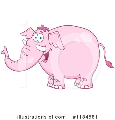 Royalty-Free (RF) Elephant Clipart Illustration by Hit Toon - Stock Sample #1184581