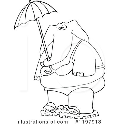 Royalty-Free (RF) Elephant Clipart Illustration by djart - Stock Sample #1197913