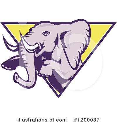 Royalty-Free (RF) Elephant Clipart Illustration by patrimonio - Stock Sample #1200037