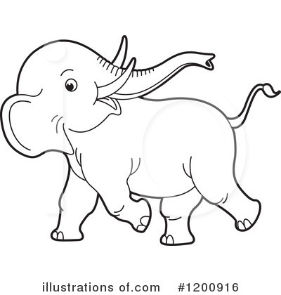 Royalty-Free (RF) Elephant Clipart Illustration by Lal Perera - Stock Sample #1200916