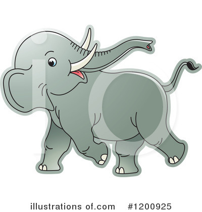 Royalty-Free (RF) Elephant Clipart Illustration by Lal Perera - Stock Sample #1200925