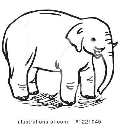 Royalty-Free (RF) Elephant Clipart Illustration by Picsburg - Stock Sample #1221045