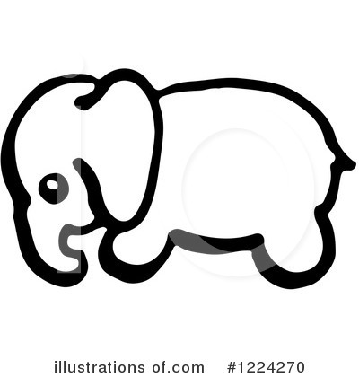 Royalty-Free (RF) Elephant Clipart Illustration by Picsburg - Stock Sample #1224270