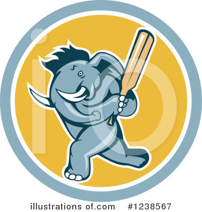 Royalty-Free (RF) Elephant Clipart Illustration by patrimonio - Stock Sample #1238567