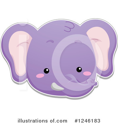 Royalty-Free (RF) Elephant Clipart Illustration by BNP Design Studio - Stock Sample #1246183