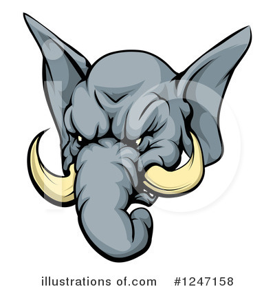 Elephant Clipart #1247158 by AtStockIllustration