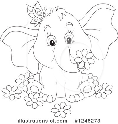 Royalty-Free (RF) Elephant Clipart Illustration by Alex Bannykh - Stock Sample #1248273