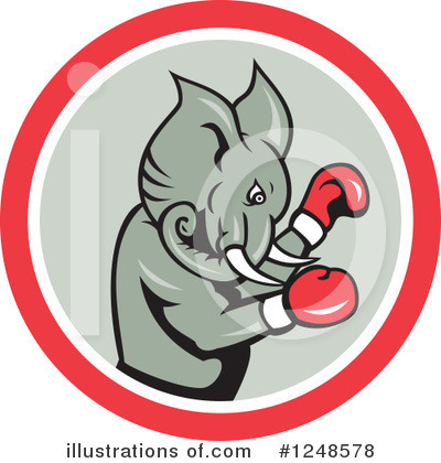 Republican Elephant Clipart #1248578 by patrimonio