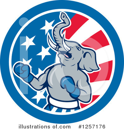 Royalty-Free (RF) Elephant Clipart Illustration by patrimonio - Stock Sample #1257176