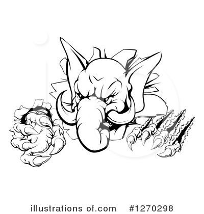 Royalty-Free (RF) Elephant Clipart Illustration by AtStockIllustration - Stock Sample #1270298