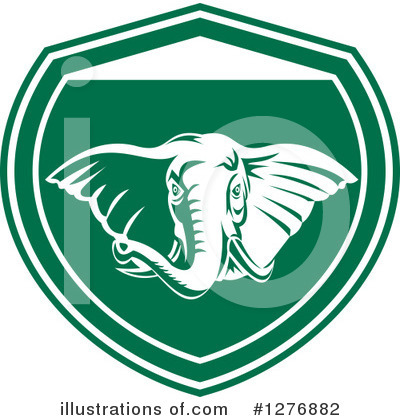 Royalty-Free (RF) Elephant Clipart Illustration by patrimonio - Stock Sample #1276882