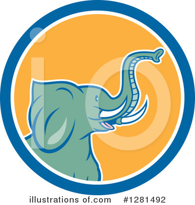 Royalty-Free (RF) Elephant Clipart Illustration by patrimonio - Stock Sample #1281492