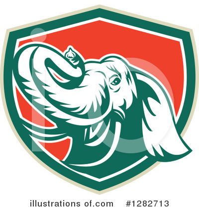 Royalty-Free (RF) Elephant Clipart Illustration by patrimonio - Stock Sample #1282713
