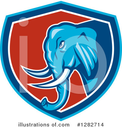 Royalty-Free (RF) Elephant Clipart Illustration by patrimonio - Stock Sample #1282714