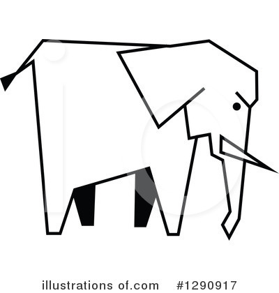 Royalty-Free (RF) Elephant Clipart Illustration by Vector Tradition SM - Stock Sample #1290917