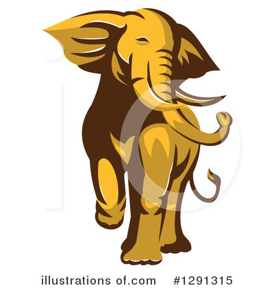 Royalty-Free (RF) Elephant Clipart Illustration by patrimonio - Stock Sample #1291315