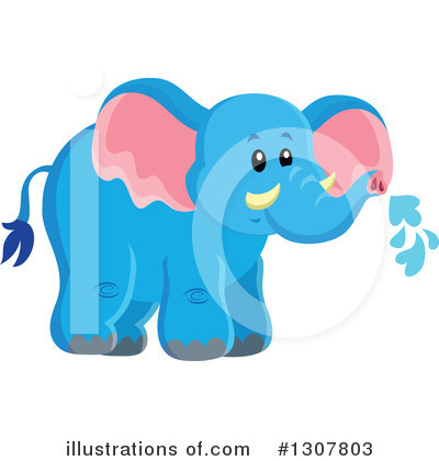 Royalty-Free (RF) Elephant Clipart Illustration by visekart - Stock Sample #1307803