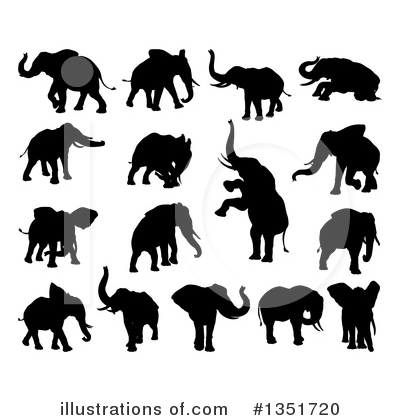 Royalty-Free (RF) Elephant Clipart Illustration by AtStockIllustration - Stock Sample #1351720
