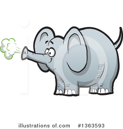 Royalty-Free (RF) Elephant Clipart Illustration by Clip Art Mascots - Stock Sample #1363593