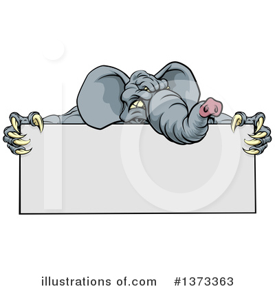 Royalty-Free (RF) Elephant Clipart Illustration by AtStockIllustration - Stock Sample #1373363