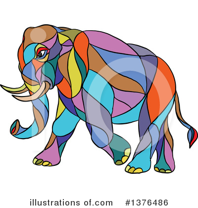 Royalty-Free (RF) Elephant Clipart Illustration by patrimonio - Stock Sample #1376486