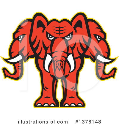 Royalty-Free (RF) Elephant Clipart Illustration by patrimonio - Stock Sample #1378143