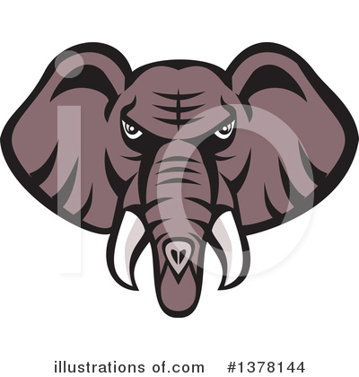 Royalty-Free (RF) Elephant Clipart Illustration by patrimonio - Stock Sample #1378144