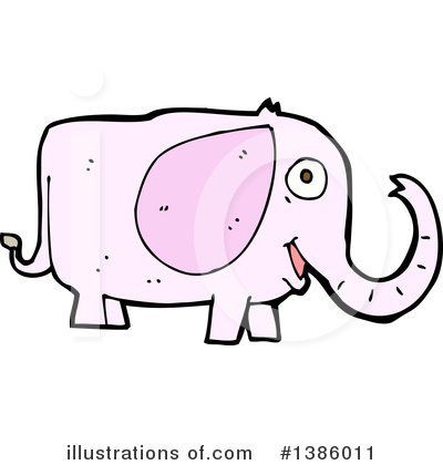 Pink Elephant Clipart #1386011 by lineartestpilot