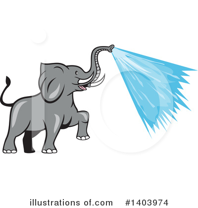 Royalty-Free (RF) Elephant Clipart Illustration by patrimonio - Stock Sample #1403974
