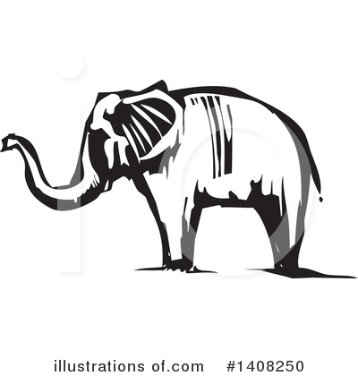 Royalty-Free (RF) Elephant Clipart Illustration by xunantunich - Stock Sample #1408250